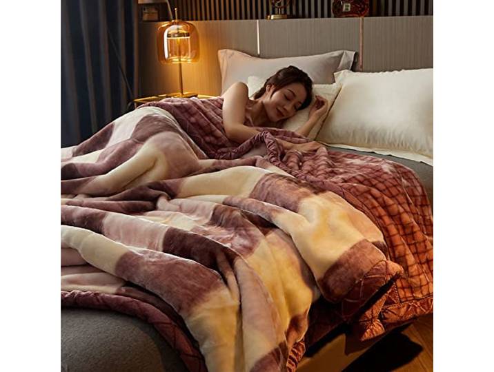 Koreanische Decke,Doppel Schicht Winter Dicke Raschel Nerz Gewichteten Decke Für Doppel Bett Weiche Warme Schwere Flauschigen Werfen Decken,E,180x220cm 3Kg