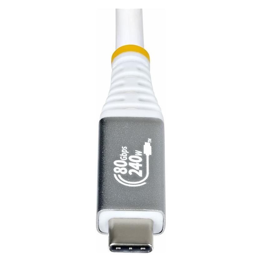 StarTech White USB4 Cable - 50cm (0.50 m, 240 W) (CC50CM80GUSB4CABLEW)