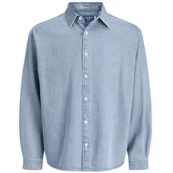 Jack & Jones Herren Freizeit Hemd JORNORREBRO DENIM SHIRT Comfort Fit - 12282775 Medium Blue Denim - XL