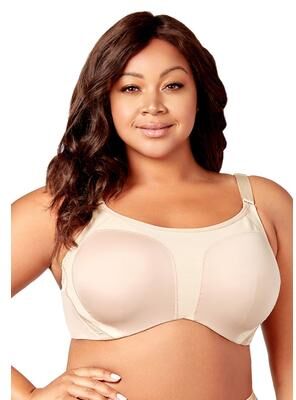Plus Size Women's Curvy Moves Sports Underwire Bra 2511 by Elila in Beige (Size 38 G)