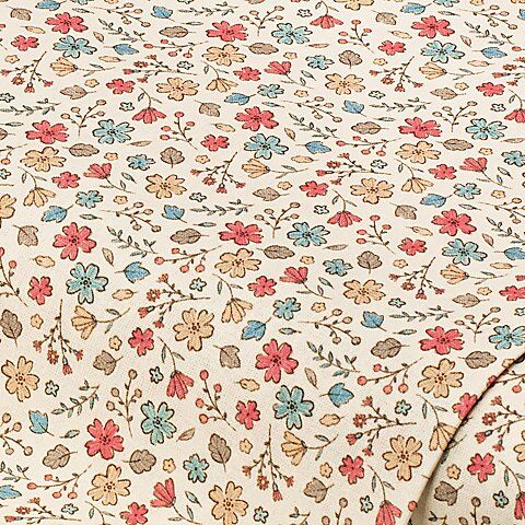 Baumwollstoff "Nostalgie Blümchen", natur-color