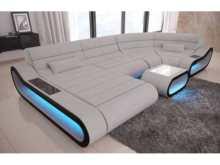 Stoff Wohnlandschaft Concept U-Form