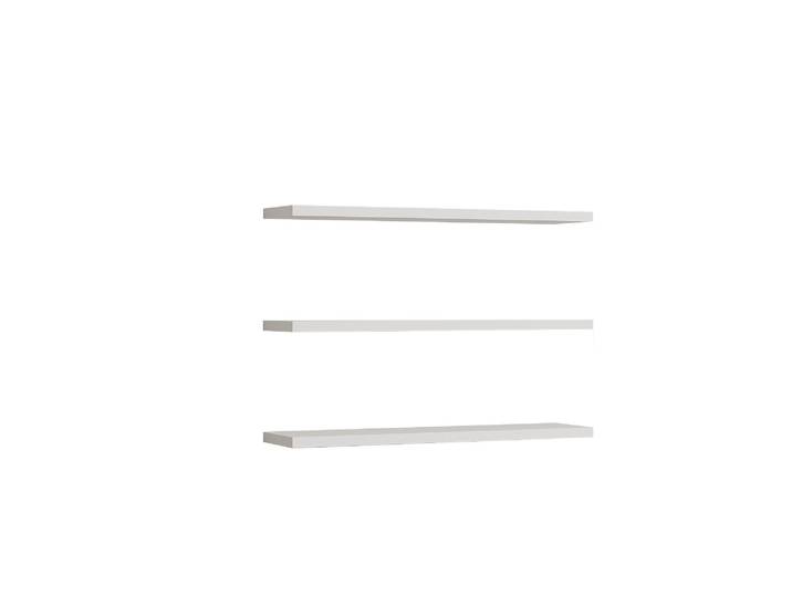 Lot de 3 étagères murales en bois Boss - 60 x 1 x 14 cm - Blanc