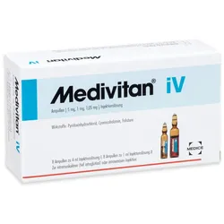 Medivitan iV 8 Doppel-Ampullen bei Vitamin B-Mangel 8 St Ampullenpaare