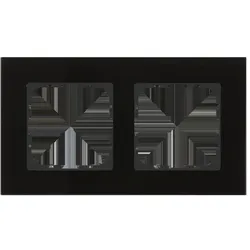MDT, Zubehör Schalterprogramm, BE-GTR2S.01S Glasrahmen 2-fach