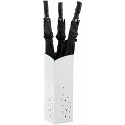Alba, Regenschirmständer, Schirmständer PLUIE, aus Metall, weiss aus Metall, für 5 Schirme geeignet, Masse: (B)148 x (H)44