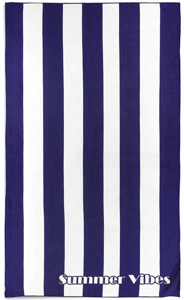 Zavelo Beach Club Strandlaken Summer Vibes - Navy - 100 x 180 cm
