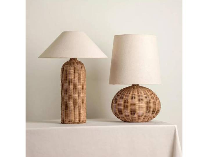 Lampe sur pied créative en rotin tressé Wabi Sabi, style vintage américain, salon, chambre à coucher, bureau, lampes sur pied LED, décoration intérieure