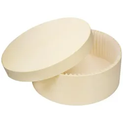 MONOUSO - Backofengeeignete HolzBox mit Form für Kuchen Ø13x5cm 500ml (5 Stück)
