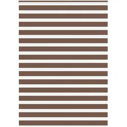 vidaXL Doppelrollo Braun 165x230 cm Stoffbreite 160,9 cm Polyester