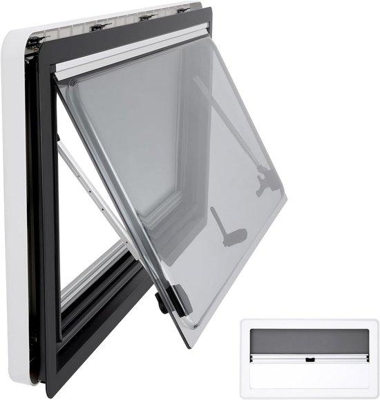 Klappfenster mit Insektenschutz und integriertem Rollos 900 x 500 mm - Fenster für Wohnmobile und Caravans