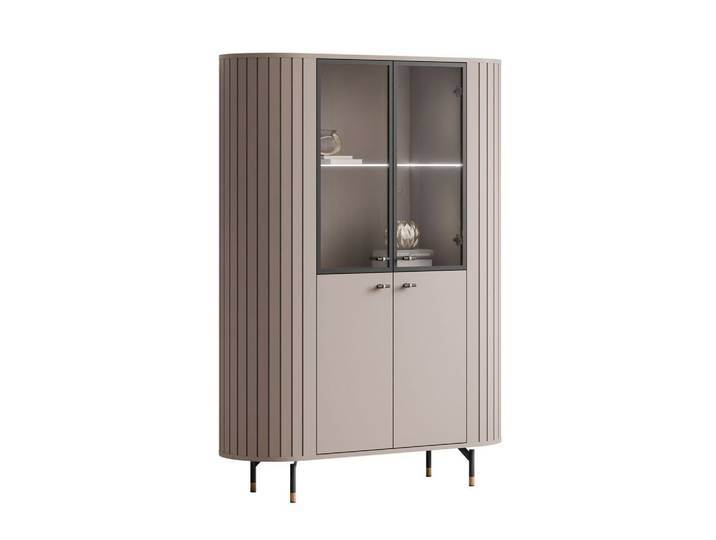 VITRINE ELODIE mit LED-Beleuchtung Kaschmir