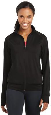 Sport-Tek LST885 Women's NRG Fitness Jacket in Black size Large   Polyester Blend