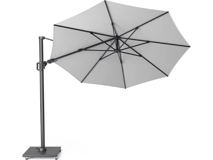 Platinum Sun & Shade – Zweefparasol – Challenger T² - Ø350cm – Wit – Dubbel Kantelbaar – 360° Draaibaar – 96% UV protectie