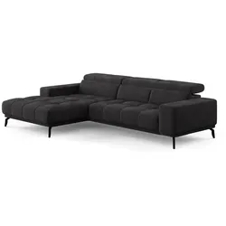 COTTA Ecksofa mit Funktion Jamba Stoff Black