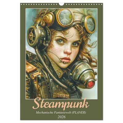 Steampunk - Mechanische Fantasiewelt (Wandkalender 2026 DIN A3 hoch), CALVENDO Monatskalender