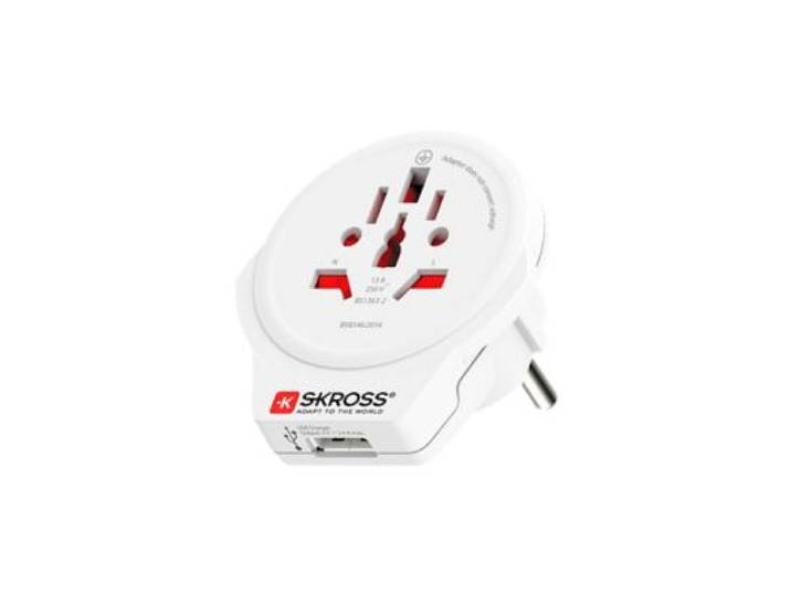 Skross - Adaptateur De Voyage Monde Vers Europe + Usb-A