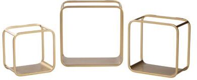 Tripar Square Metal Wall Shelves - Set of 3
