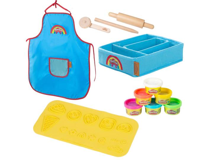 Roba Spielset Knete roba x Play-Doh mit Aufbewahrungsbox, Mehrfarbig, Kunststoff, Holz, 30x14.5x1 cm, Dekoration, Malbedarf & Bastelbedarf