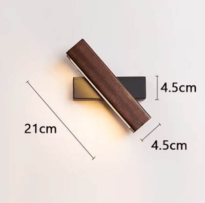 Inspire Curations Nordic Wooden Adjustable LED Reading Wall Lamp b 21cm No Switch warm White (2700 3500k)