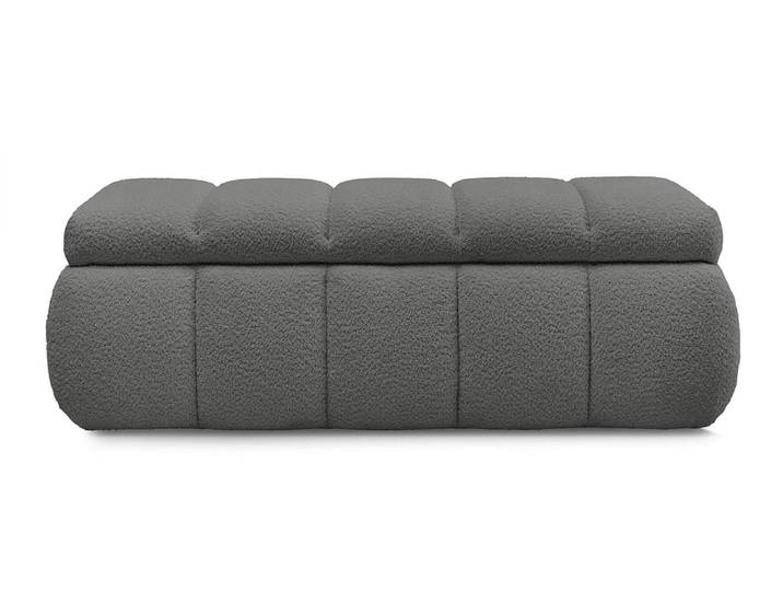 Bettkasten BOBOCHIC DENALI Boucle-Stoff dunkelgrau