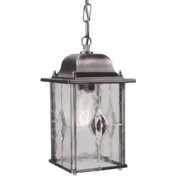 Elstead Lighting Wexford Kettenlaterne Aluminium/Glas Schwarz/Silber IP23 E27