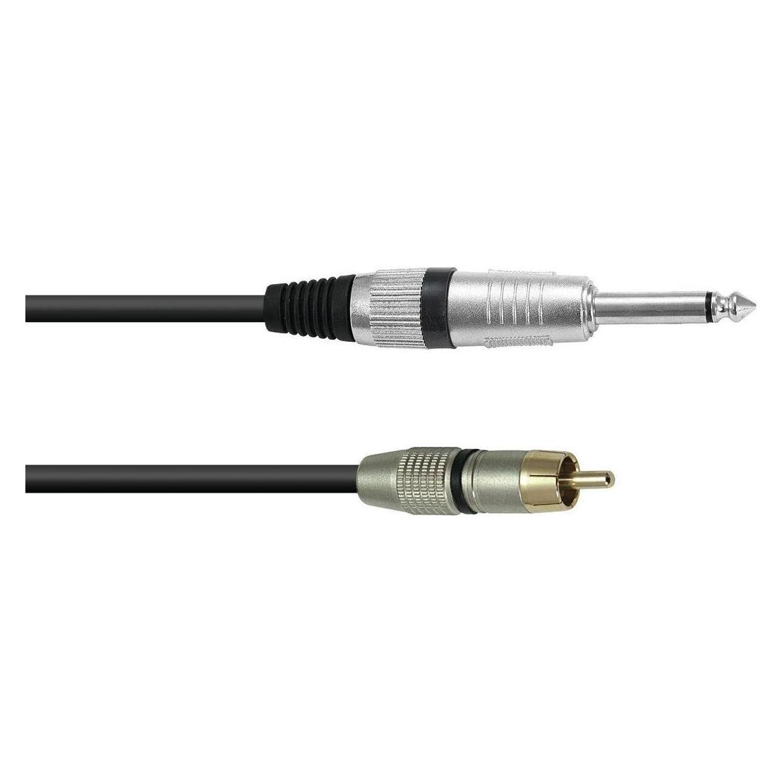 Omnitronic Adapterkabel Cinch/Klinke 0,9m sw (0.90 m, Cinch Kabel) (30225118)