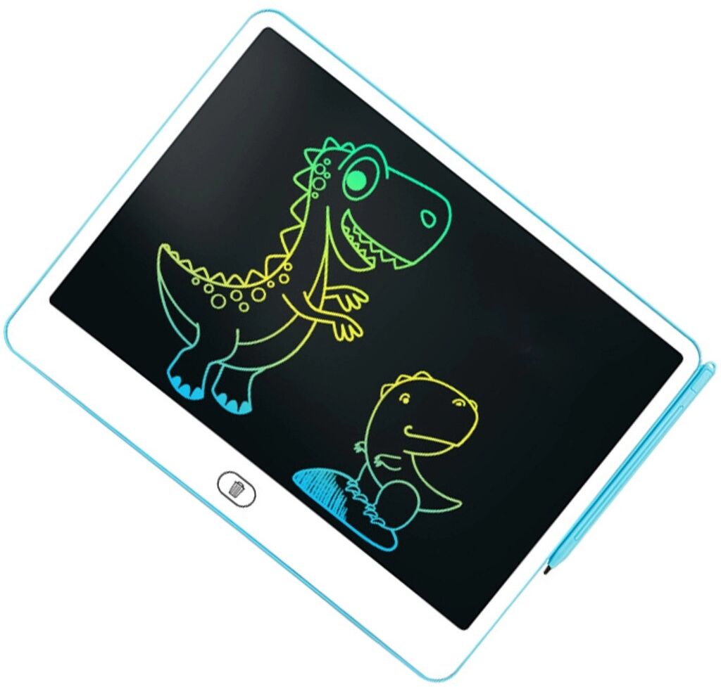 INF Graffiti Schreibtablet 16-inch Querformat – Augenschonendes flexibles LCD, Ein-Tasten-Löschen, Stifthalter Blau