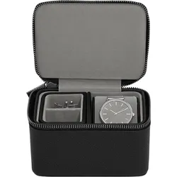Stackers Reisebox für Uhren und Manschettenknöpfe schwarz