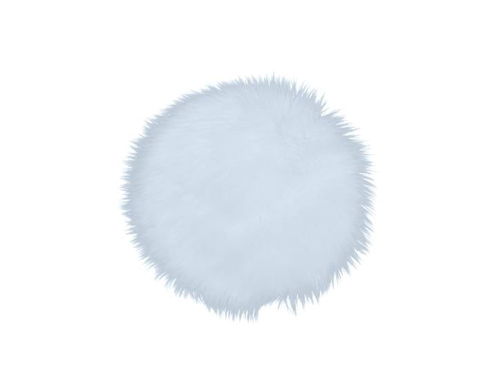 Sitzkissen Kunstfell 2er Set 37.5 cm weiss