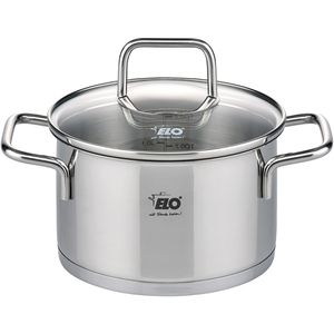 ELO Kochtopf Citrin 72412 Fleischtopf, 0,6 L, induktionsgeeignet, aus Edelstahl, 12 x 7,5 cm (ØxH)