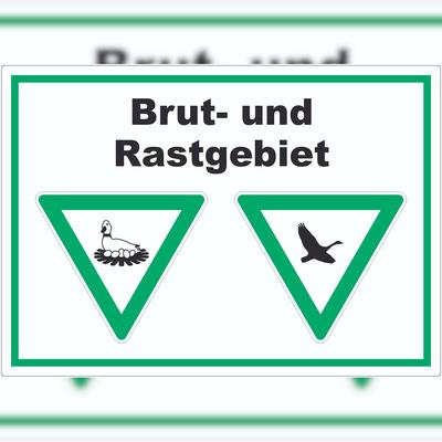 HB-Druck Brut- und Rastgebiet Aufkleber A5 (148x210mm)