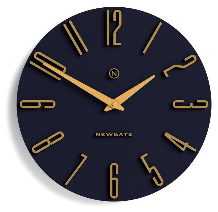 Newgate Empire State Analoge Wandklok - Petrol Blauw