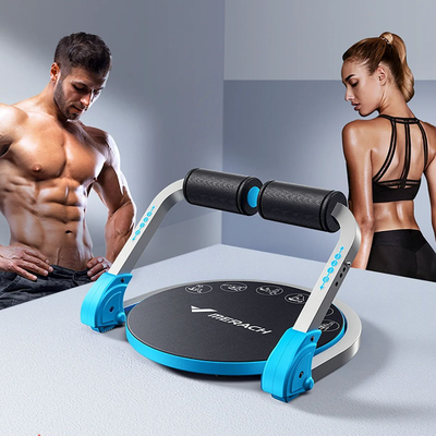 StayWell AB Workout Equipment Adjustable Resistance Automatic Rebound Sit Up Machine, Home Gym Fitness Exercise Equipment red