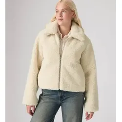 Levi's für Damen. 007UM-0000 Beige Daly Sherpa Jacke (S), Lässig, Polyester