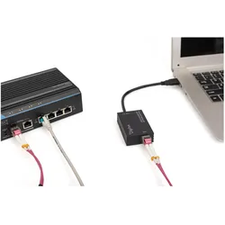 Digitus USB3.0 Gigabit SFP Netzwerk Adapter zusätzliches SFP Modul wird benötigt, Netzwerk Adapter, Schwarz