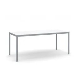 Esstisch BASIC, 180x80 cm, Gestell dunkelgrau, weiß