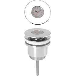 ASW Design-Ablaufventil Klick O Clock, 1 1/4 x 63 mm in verchromt