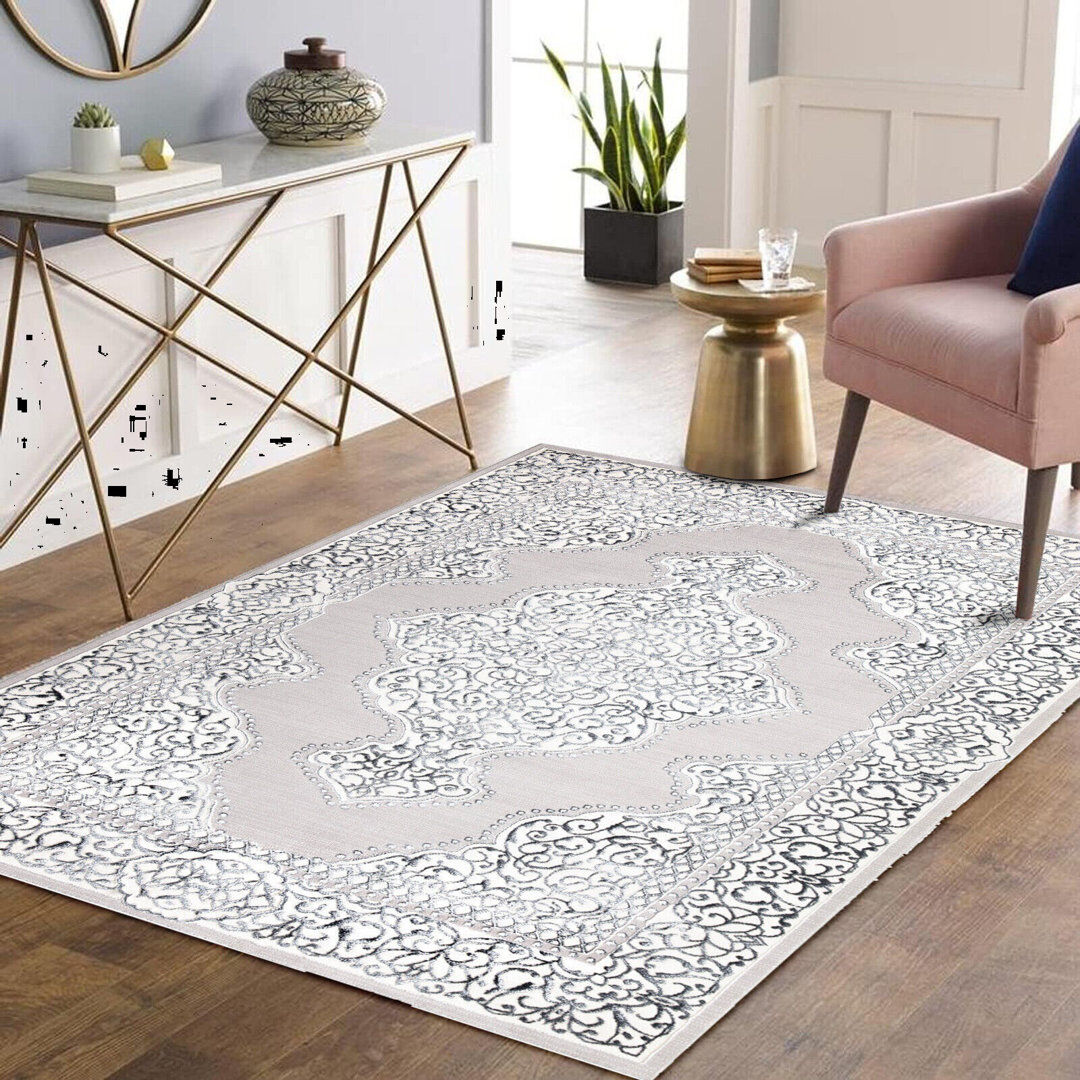 Latitude Vive Brekka Abstract Berber Area Rug Gray Rectangle 120 x 170cm