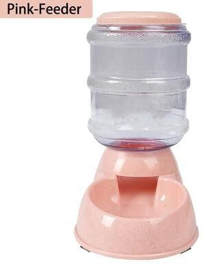 Uplift Picks PetFlow Automatic Pet Feeder And Water Dispenser Station pink Feeder