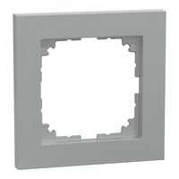 Rahmen einfach aus Thermoplast, edelmatt, für Senkrecht- und Waagerechtmontage aluminium, Retail