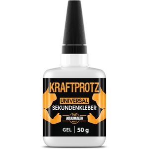 Kraftprotz Sekundenkleber Universal, KPG50, Gel, extra stark, wasserfest, 50g