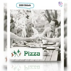 Blanc HYGIENIC Pizzaboxen aus kompostierbarem Kraftkarton 24×24×3 cm – fettresistent, verstärkt, 200 Stück, ideal für Lieferservice