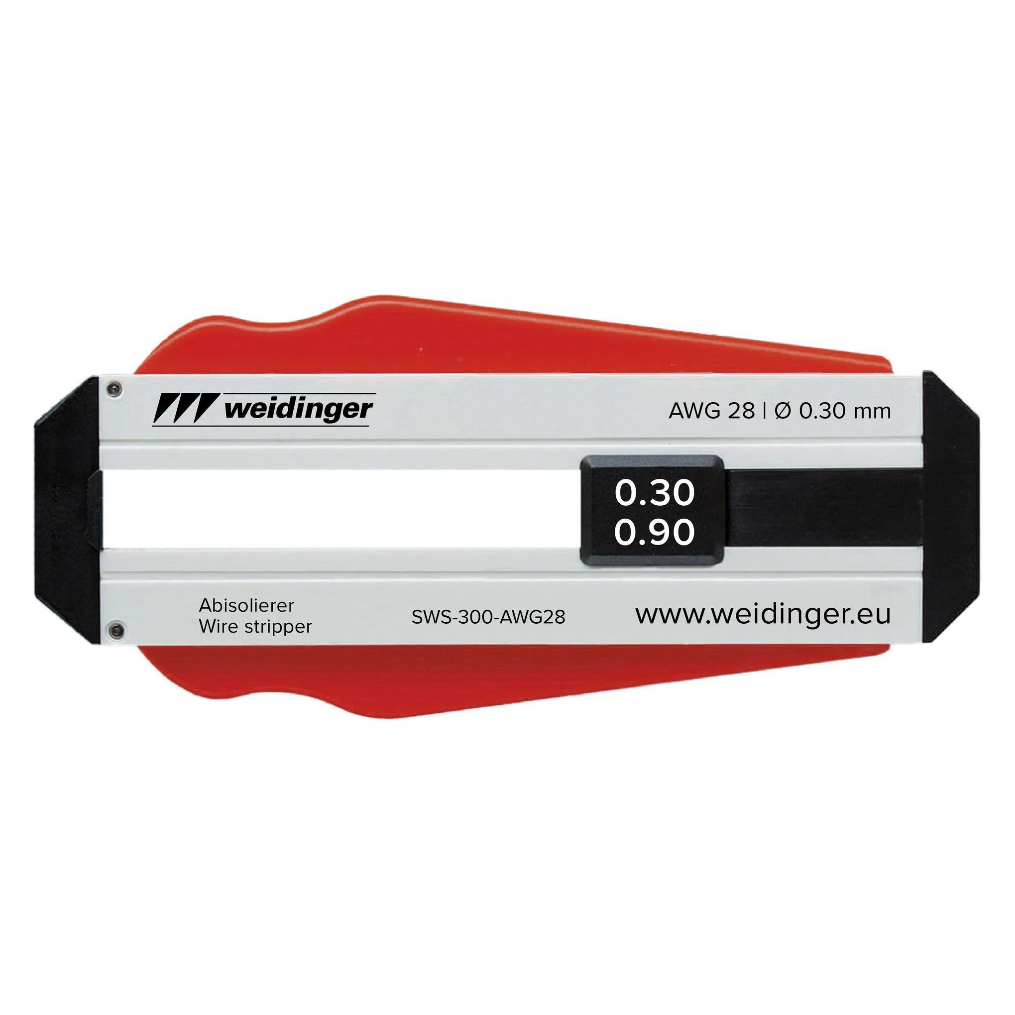 Weidinger Abisolierer für AWG 28, für PVC- und PTFE-Drähte, Ø 0,3 mm (SWS-300-AWG28)