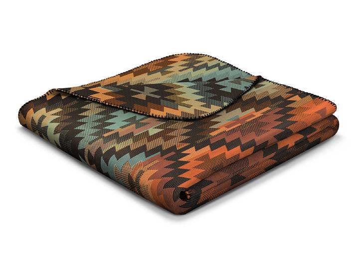 Wohndecke BIEDERLACK Nomad , bunt, B:150cm L:200cm, Kaschmir, Wolle, Wohndecken, Wohndecke, mit geketteltem Zierstich, Kuscheldecke