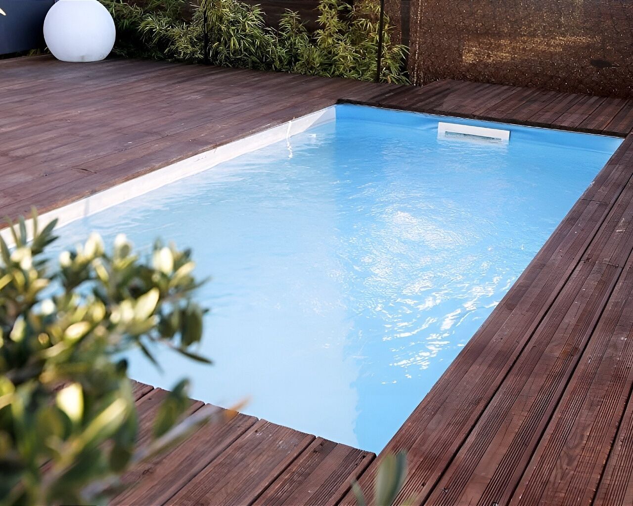 Piscine bois Ubbink SUNWATER rectangulaire 200x350x71cm liner bleu