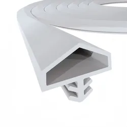 PRIOstahl Zargendichtung Flexible Weisse Türdichtung 10 Meter aus Weich-PVC Dichtband Zugluftstopp