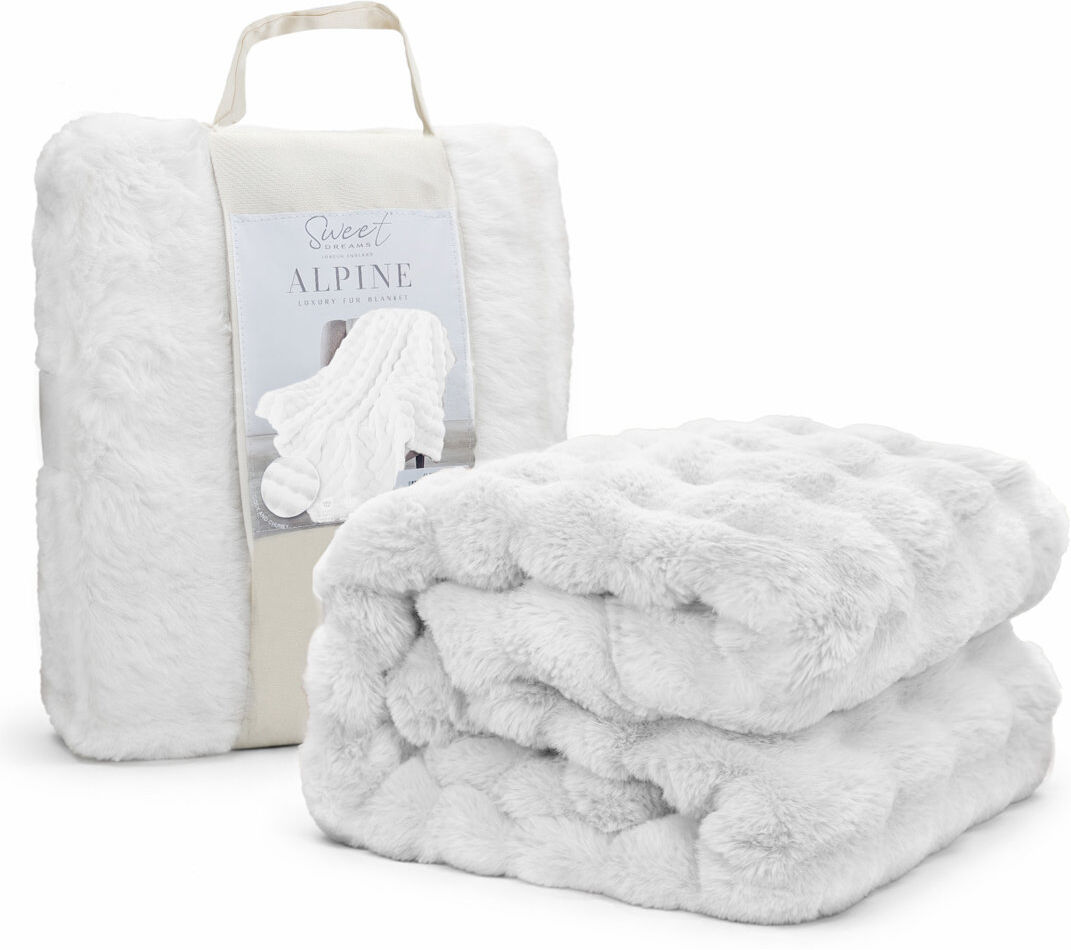 Sweet Dreams Throw Blanket White 240cm x 200cm