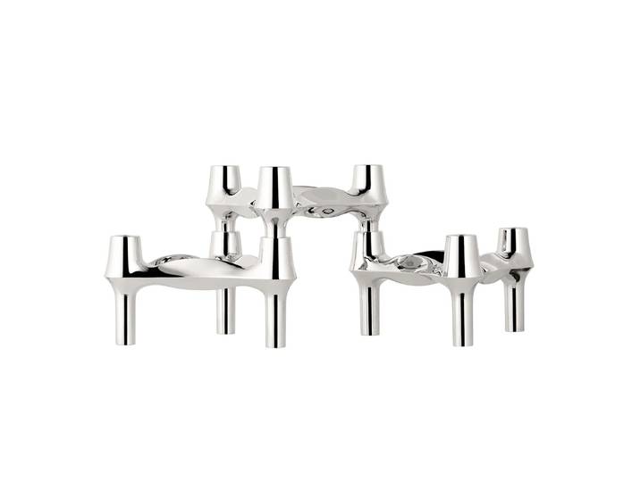 Stoff Nagel - BMF Kerzenhalter, 3er-Set, chrom