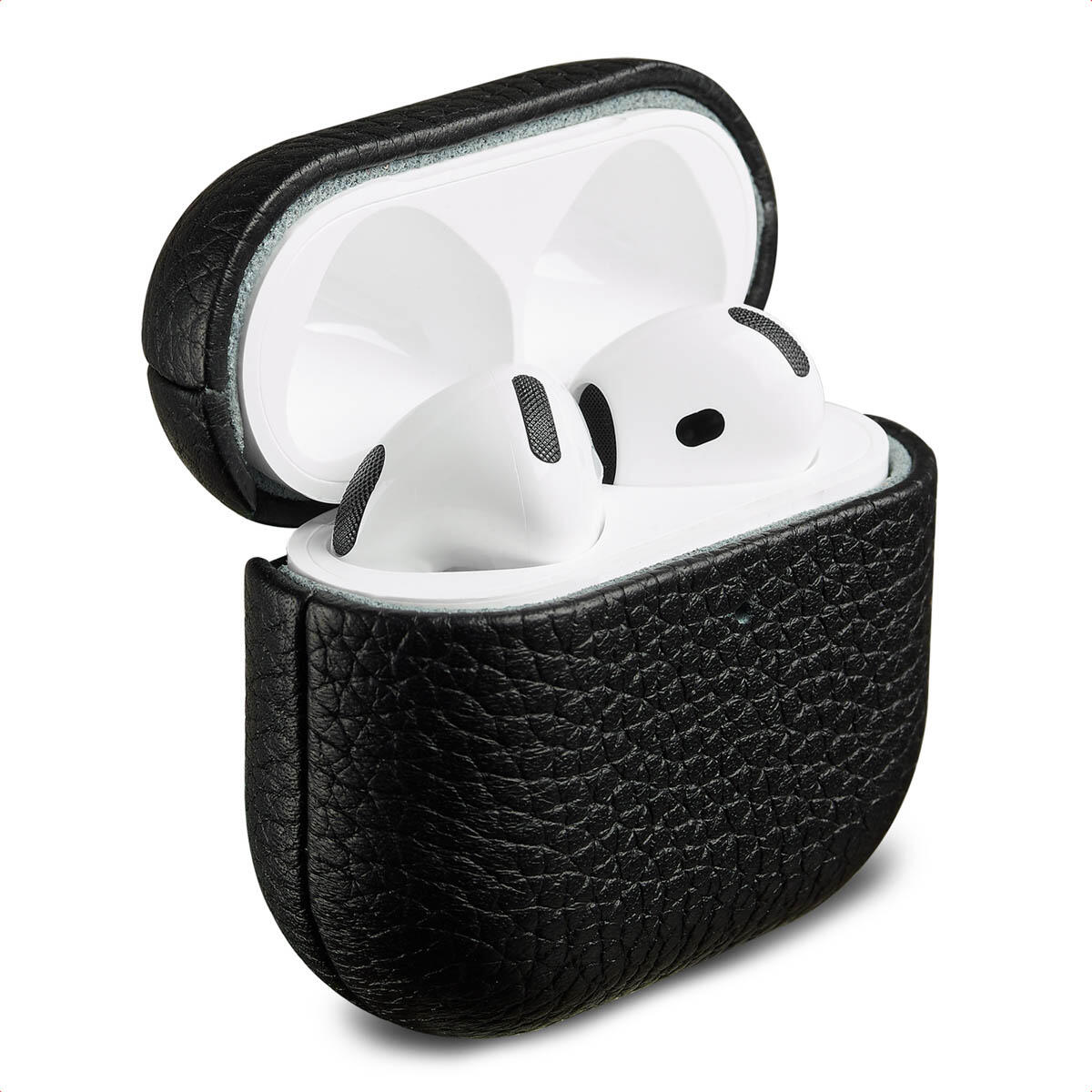 Accezz Echtleder Case für das Apple Airpods 4 - Schwarz SH00082109